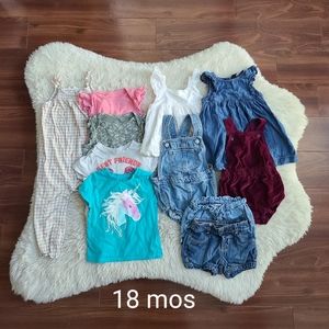 Bundle of summer clothes for baby girl 18 months